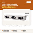 Spot LED en saillie 3 têtes 36W – 3 couleurs | Akko Star - RAQO