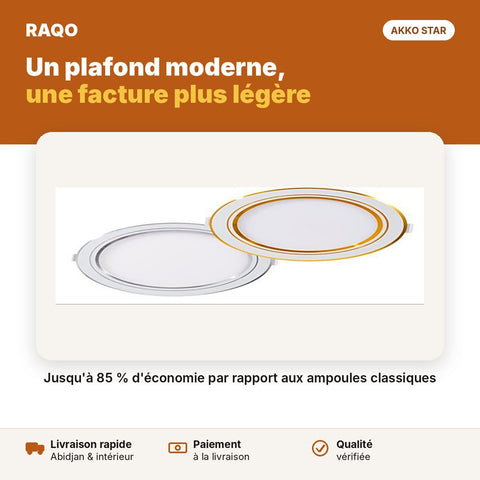 Spot LED encastrable cerclage chromé – 3 couleurs 3000K/4000K/6500K | Akko Star - RAQO