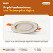 Spot LED encastrable cerclage doré 6W – 3 couleurs 3000K/4000K/6500K | Akko Star - RAQO