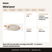 Spot LED encastrable cerclage doré 6W – 3 couleurs 3000K/4000K/6500K | Akko Star - RAQO