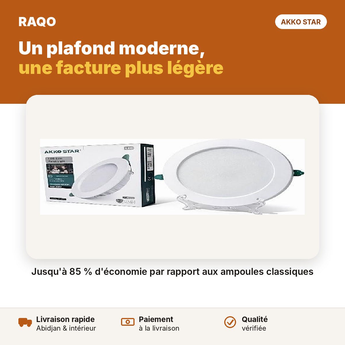 Spot LED encastrable rond 20W 6