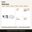 Spot LED encastrable rond 24W 8