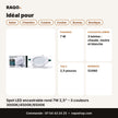 Spot LED encastrable rond 7W 2,5