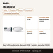 Spot LED rond cristal-diamant 22W – lumière blanche 6500K | Akko Star - RAQO