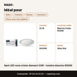 Spot LED rond cristal-diamant 33W – lumière blanche 6500K | Akko Star - RAQO