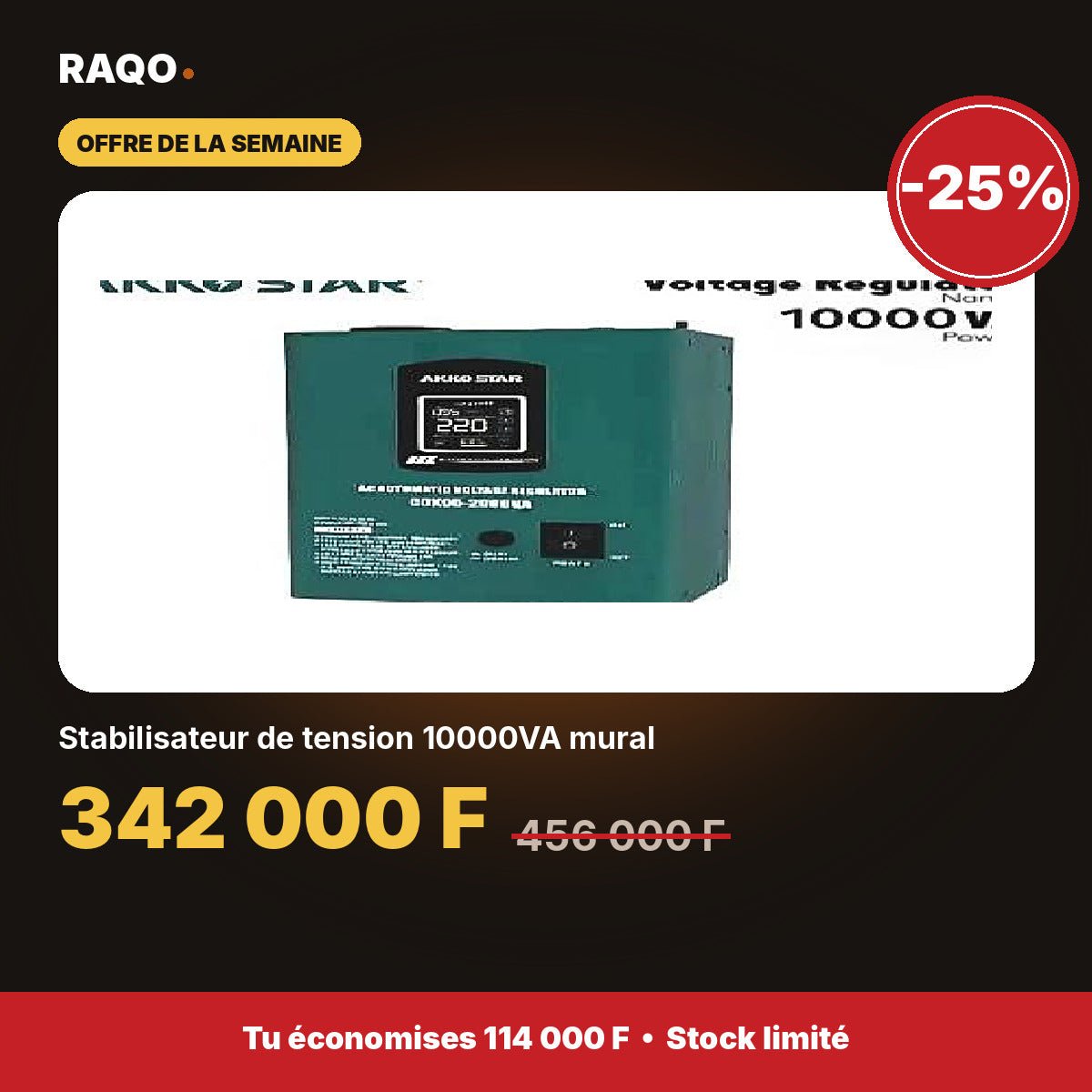Stabilisateur de tension 10000VA mural | Akko Star - RAQO
