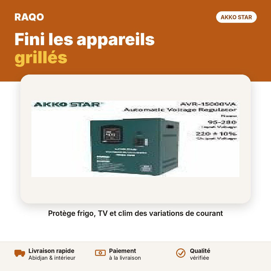 Stabilisateur de tension 15000VA | Akko Star - RAQO