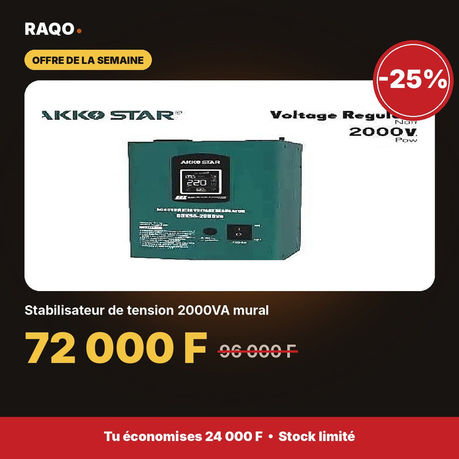 Stabilisateur de tension 2000VA mural | Akko Star - RAQO