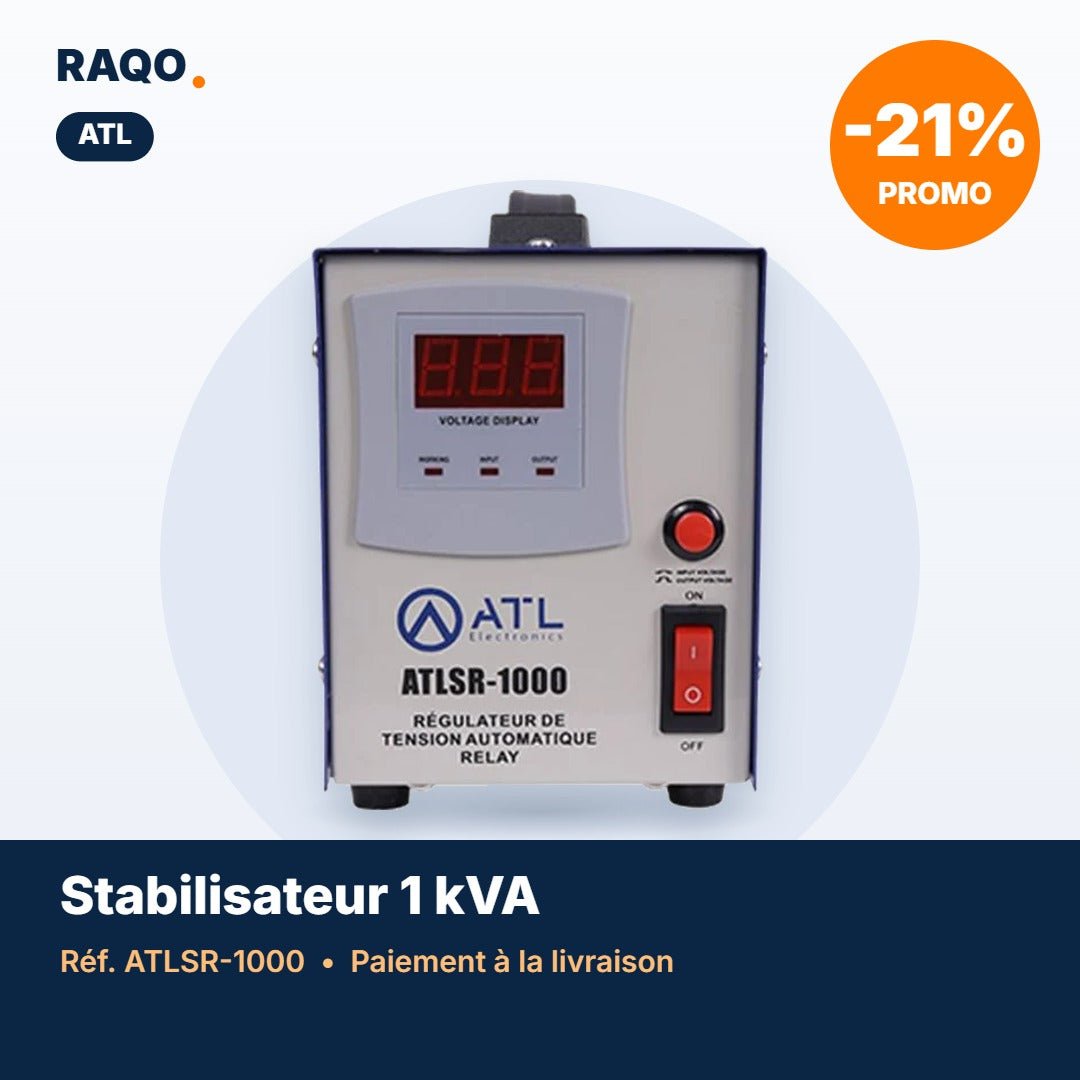 Stabilisateur de tension ATL 1 000 VA à relais – ATLSR-1000 - RAQO