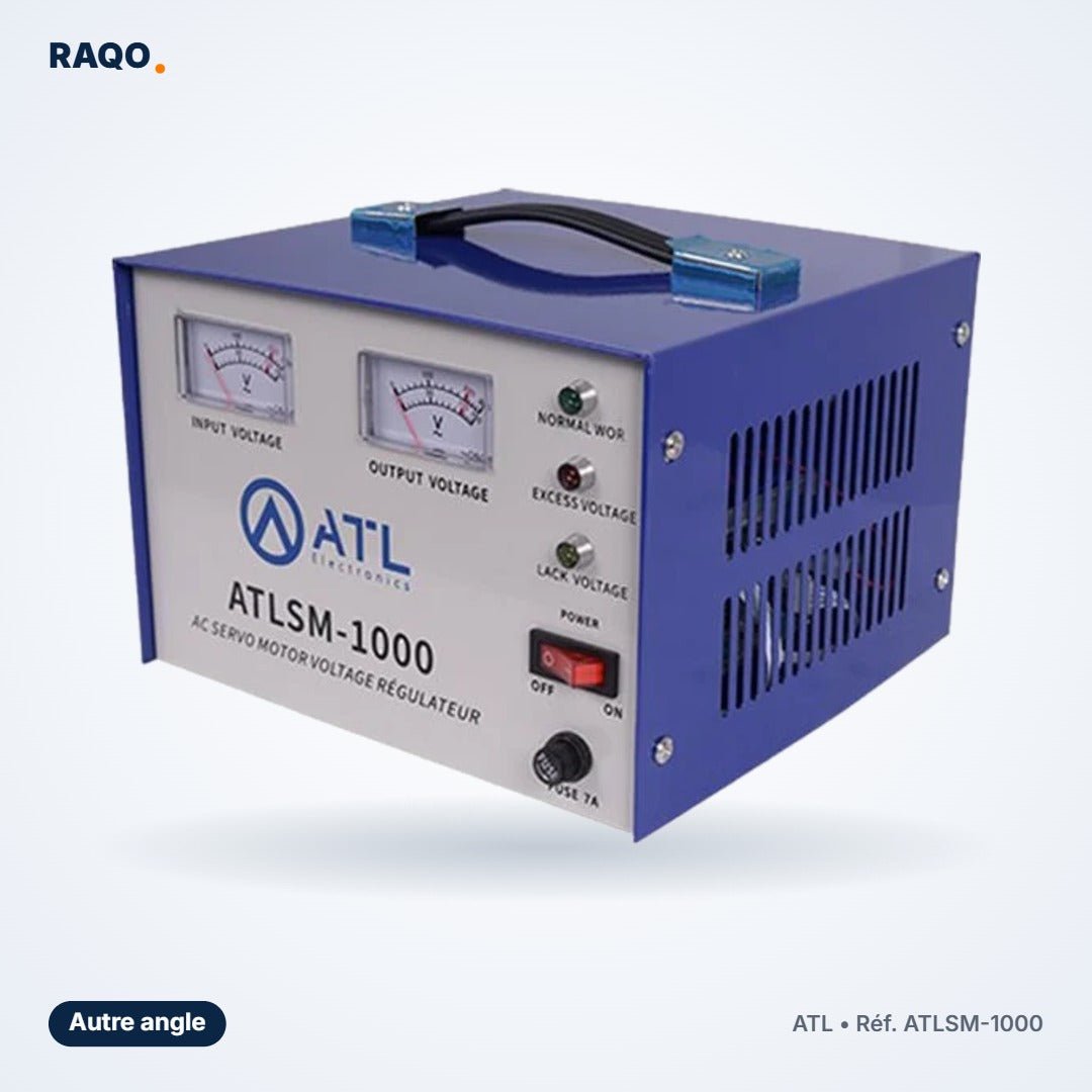 Stabilisateur de tension ATL 1 000 VA servo-moteur – ATLSM-1000 - RAQO
