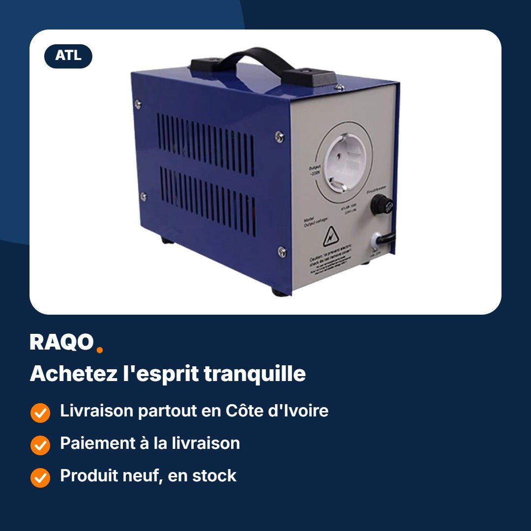 Stabilisateur de tension ATL 1 500 VA à relais – ATLSR-1500 - RAQO