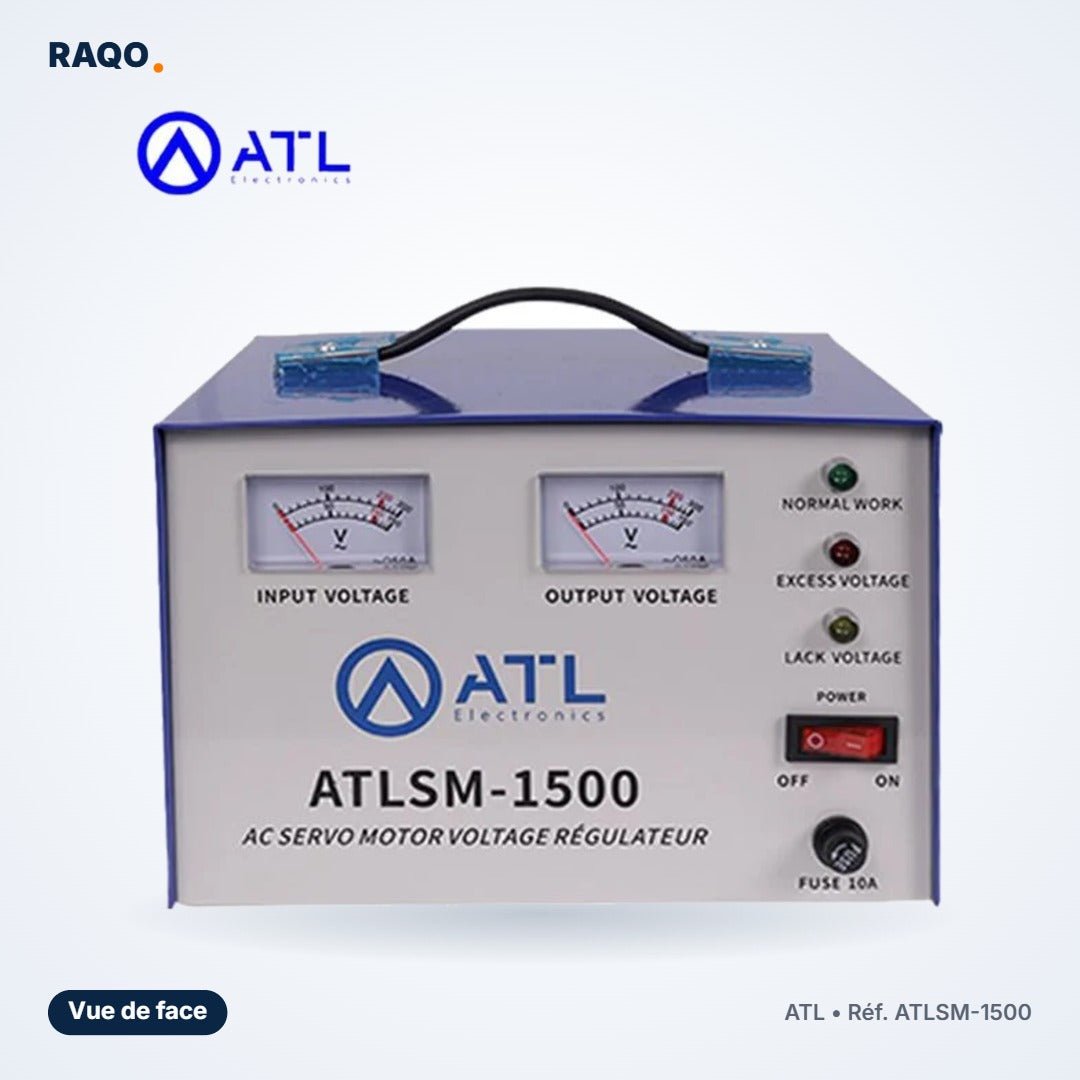 Stabilisateur de tension ATL 1 500 VA servo-moteur – ATLSM-1500 - RAQO