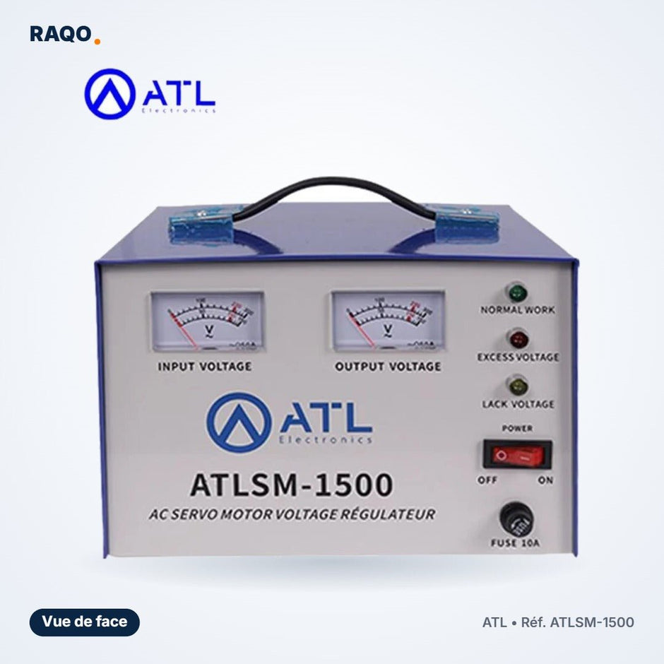Stabilisateur de tension ATL 1 500 VA servo-moteur – ATLSM-1500 - RAQO