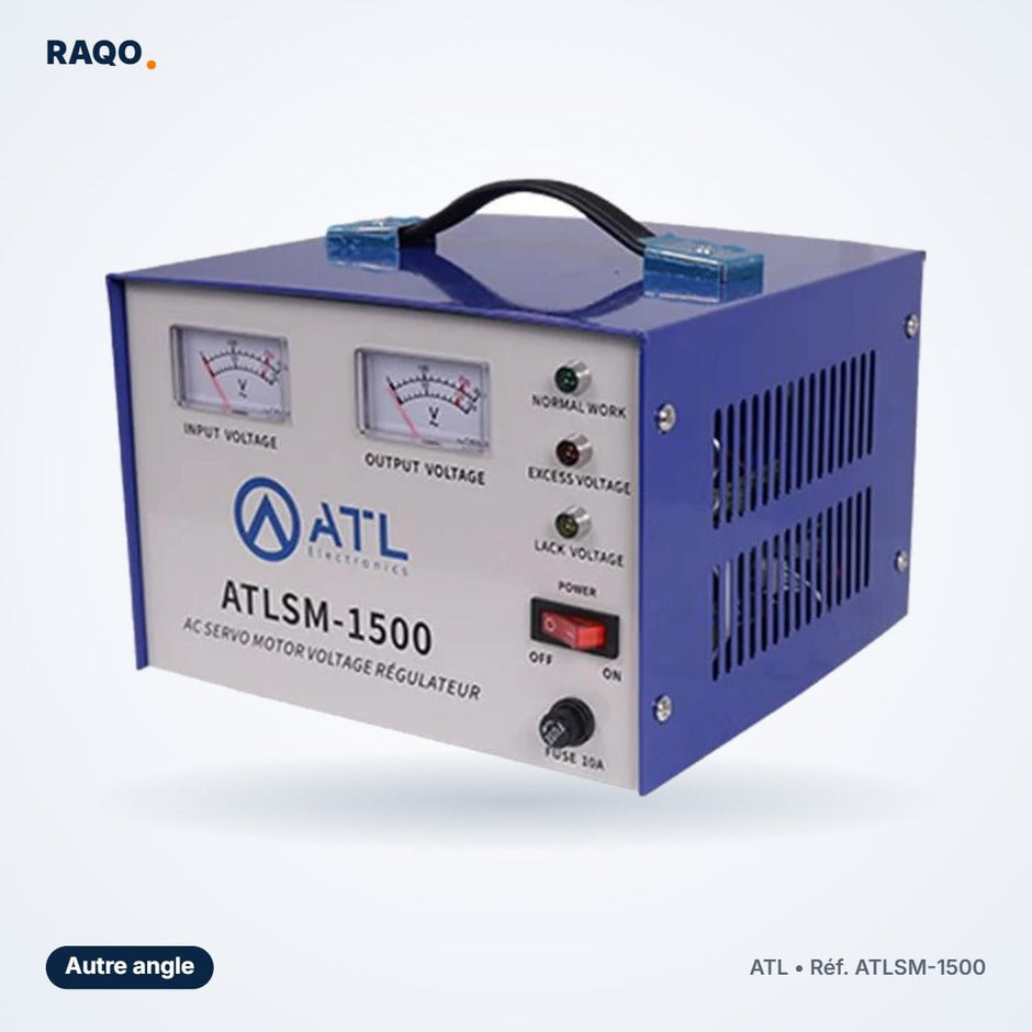 Stabilisateur de tension ATL 1 500 VA servo-moteur – ATLSM-1500 - RAQO