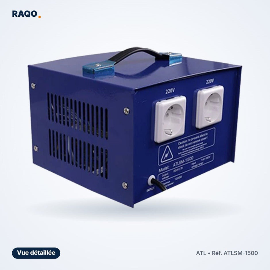 Stabilisateur de tension ATL 1 500 VA servo-moteur – ATLSM-1500 - RAQO