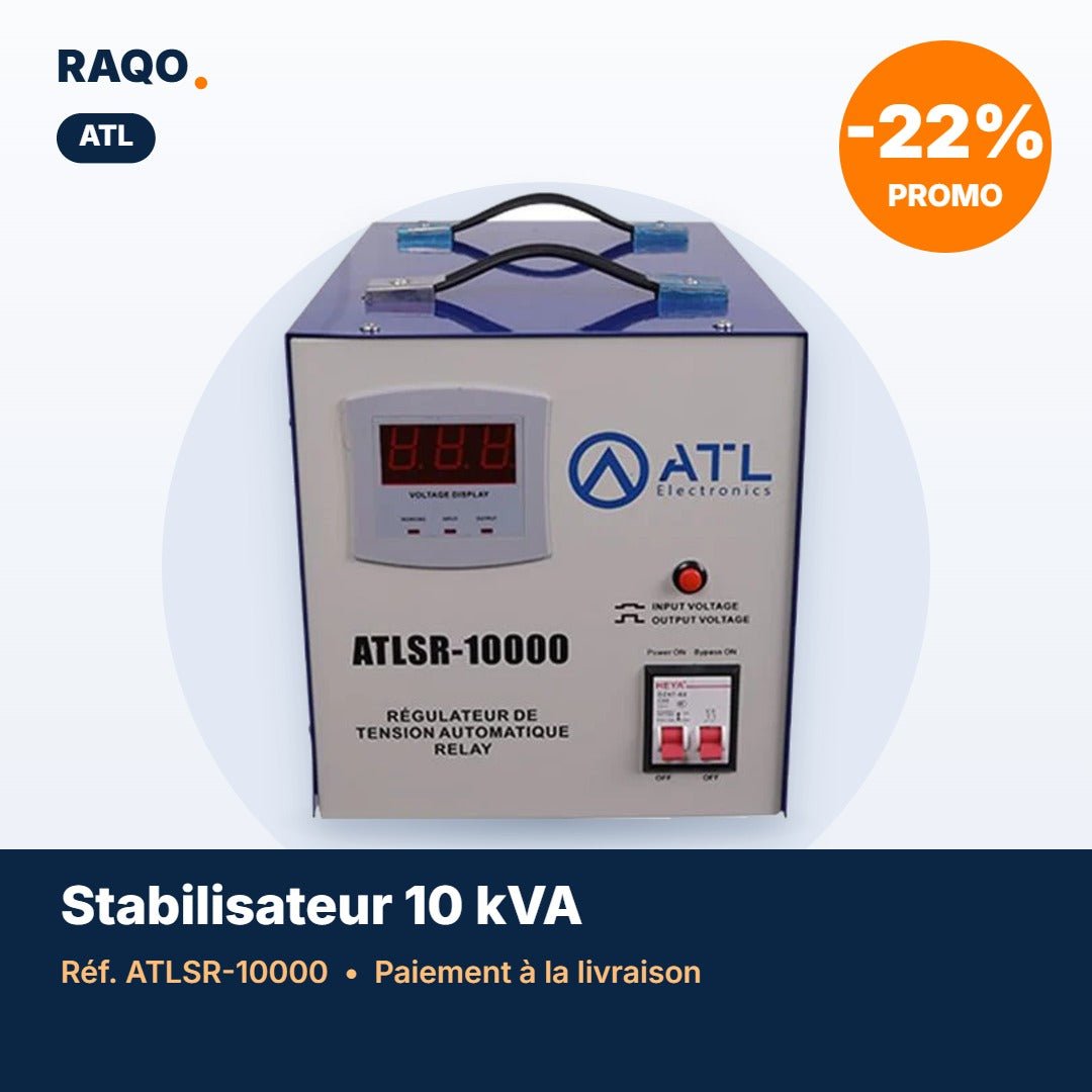Stabilisateur de tension ATL 10 000 VA à relais – ATLSR-10000 - RAQO