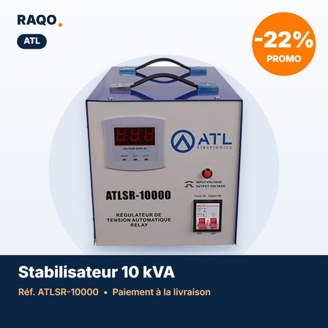 Stabilisateur de tension ATL 10 000 VA à relais – ATLSR-10000 - RAQO