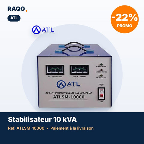 Stabilisateur de tension ATL 10 000 VA servo-moteur – ATLSM-10000 - RAQO