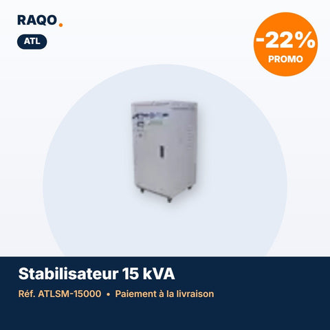 Stabilisateur de tension ATL 15 000 VA servo-moteur – ATLSM-15000 - RAQO