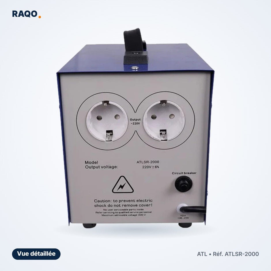 Stabilisateur de tension ATL 2 000 VA à relais – ATLSR-2000 - RAQO