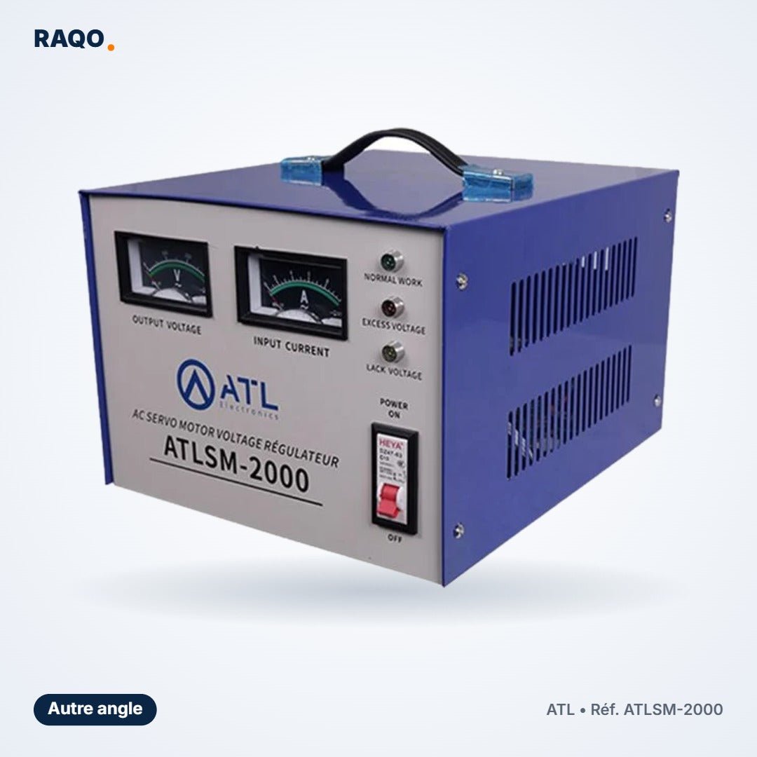 Stabilisateur de tension ATL 2 000 VA servo-moteur – ATLSM-2000 - RAQO