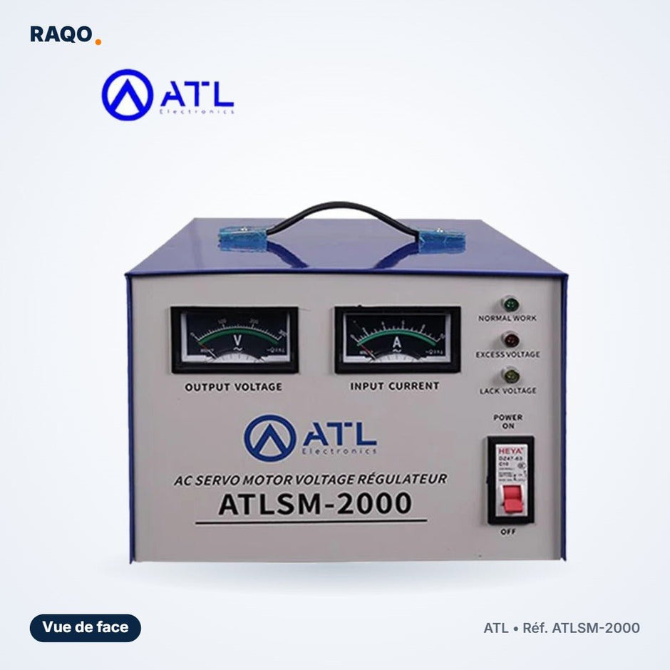 Stabilisateur de tension ATL 2 000 VA servo-moteur – ATLSM-2000 - RAQO