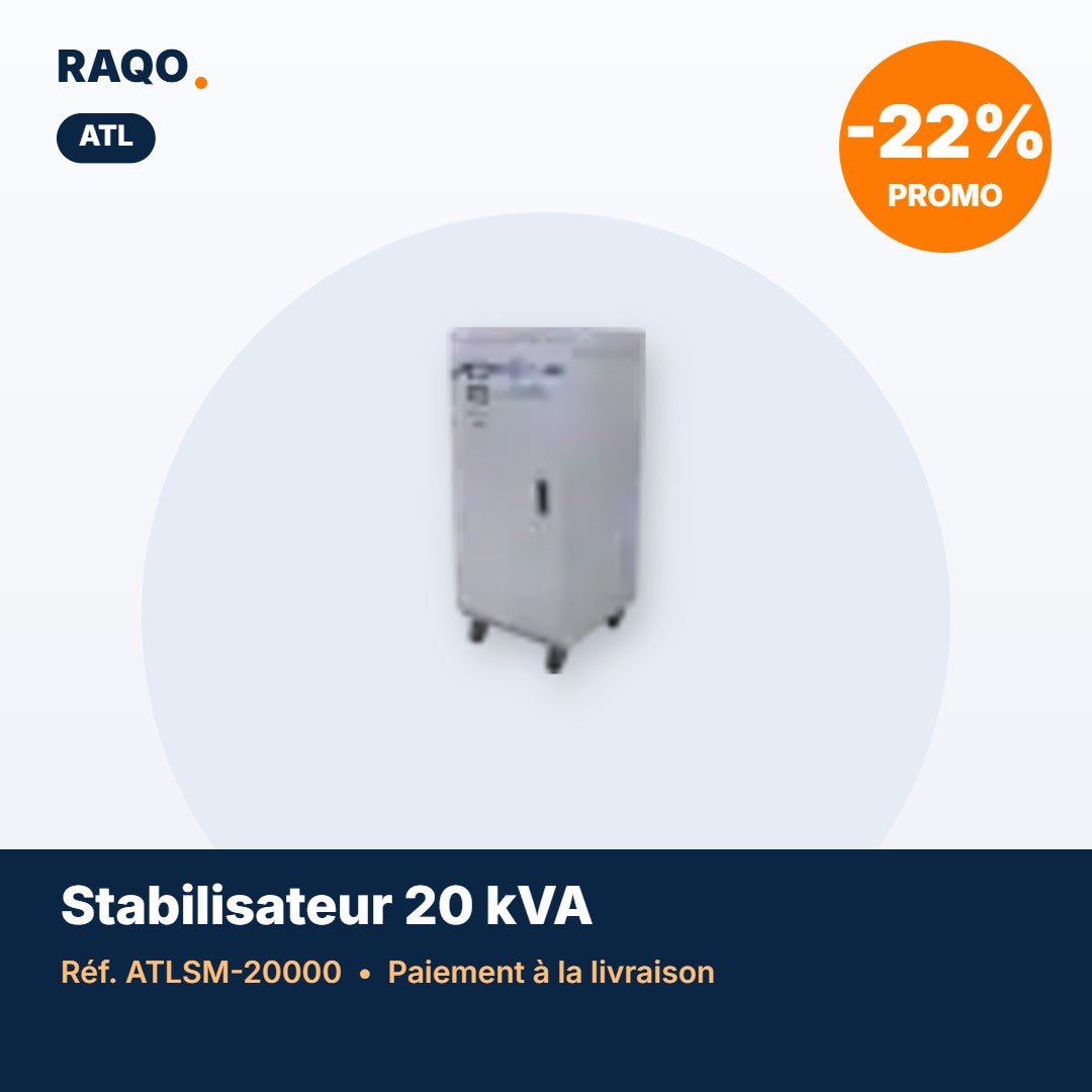 Stabilisateur de tension ATL 20 000 VA servo-moteur – ATLSM-20000 - RAQO