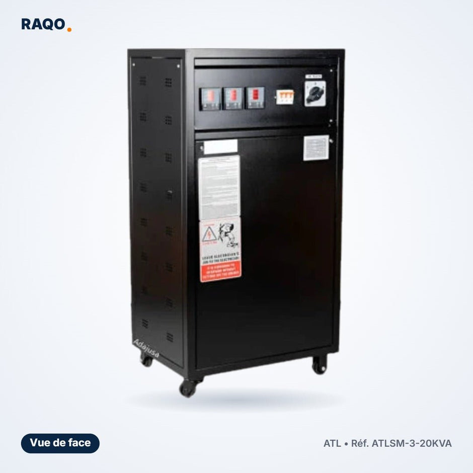 Stabilisateur de tension ATL 20 000 VA triphasé servo-moteur – ATLSM-3-20KVA - RAQO