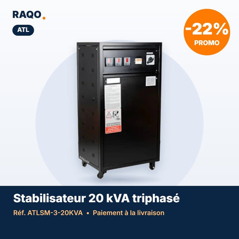 Stabilisateur de tension ATL 20 000 VA triphasé servo-moteur – ATLSM-3-20KVA - RAQO