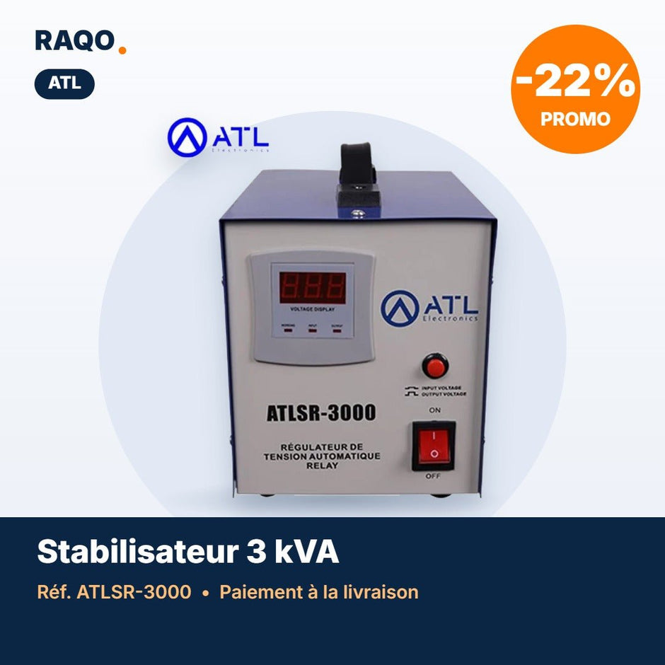 Stabilisateur de tension ATL 3 000 VA à relais – ATLSR-3000 - RAQO