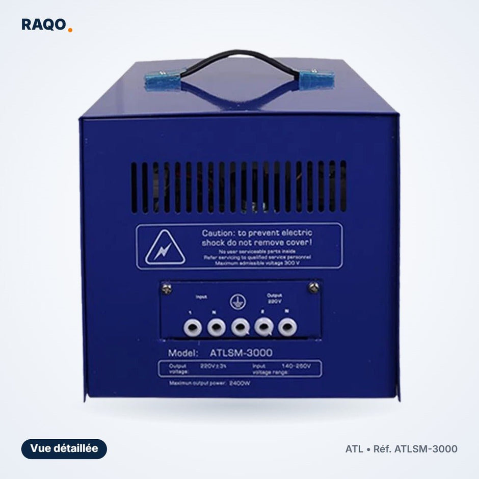 Stabilisateur de tension ATL 3 000 VA servo-moteur – ATLSM-3000 - RAQO
