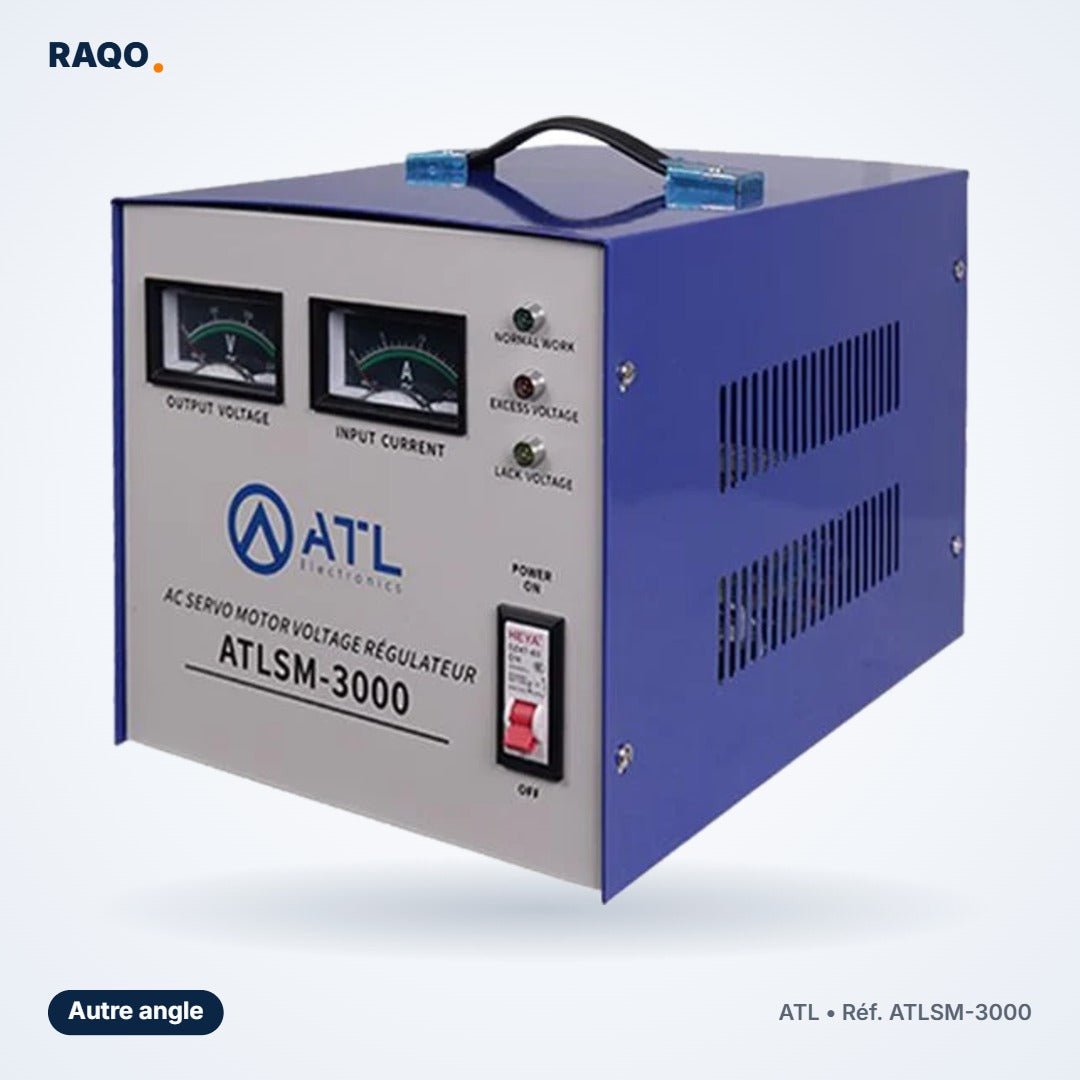 Stabilisateur de tension ATL 3 000 VA servo-moteur – ATLSM-3000 - RAQO
