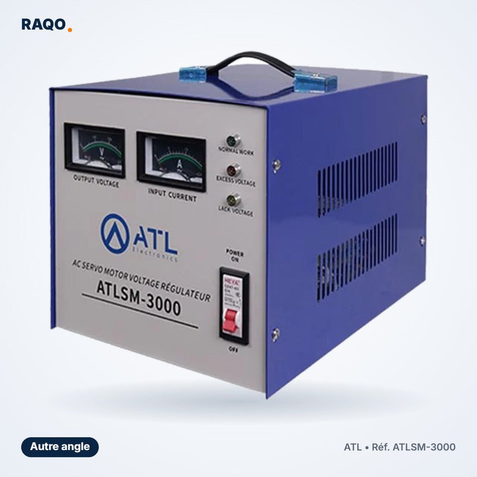 Stabilisateur de tension ATL 3 000 VA servo-moteur – ATLSM-3000 - RAQO