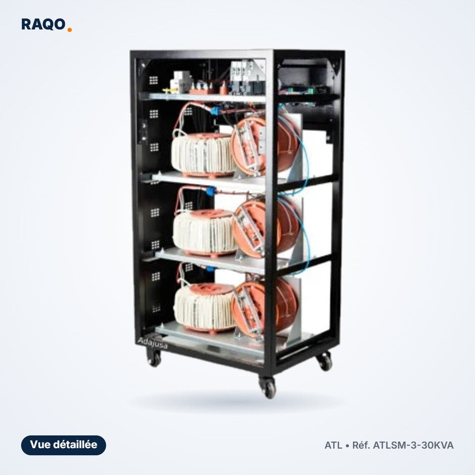 Stabilisateur de tension ATL 30 000 VA triphasé servo-moteur – ATLSM-3-30KVA - RAQO