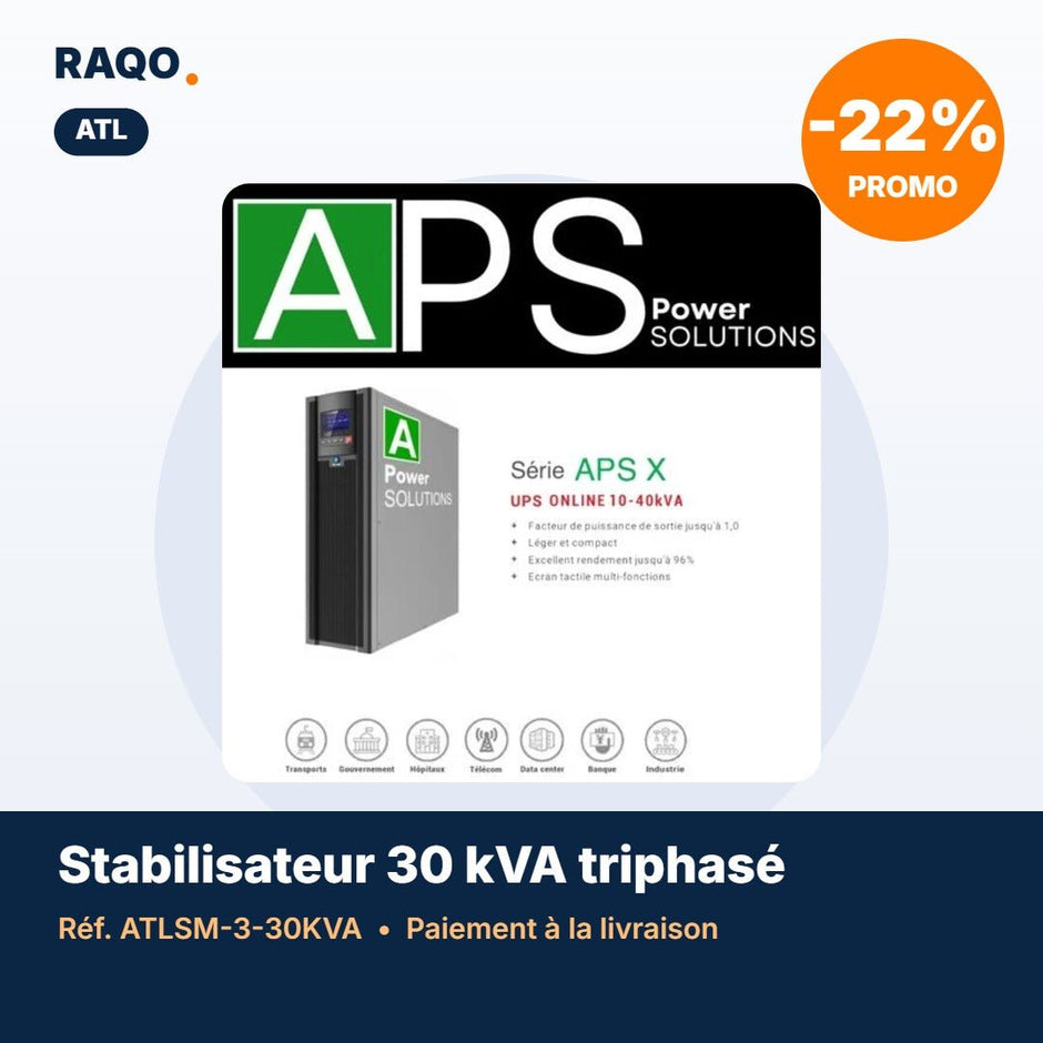 Stabilisateur de tension ATL 30 000 VA triphasé servo-moteur – ATLSM-3-30KVA - RAQO