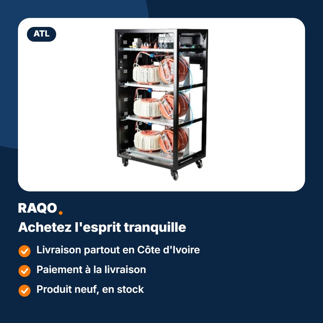Stabilisateur de tension ATL 30 000 VA triphasé servo-moteur – ATLSM-3-30KVA - RAQO