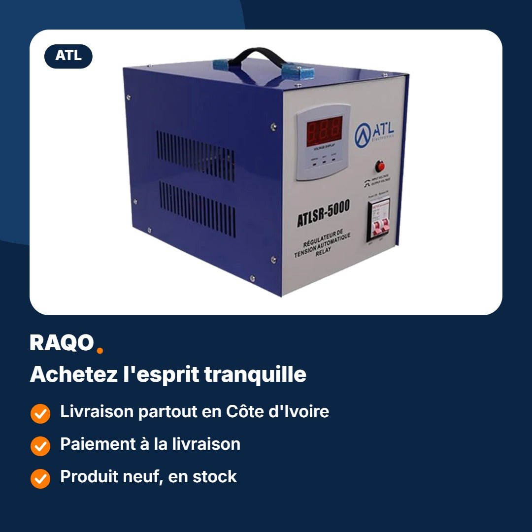 Stabilisateur de tension ATL 5 000 VA à relais – ATLSR-5000 - RAQO
