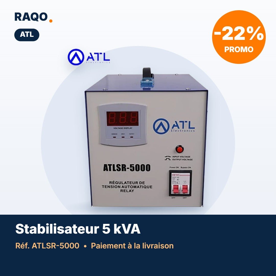 Stabilisateur de tension ATL 5 000 VA à relais – ATLSR-5000 - RAQO