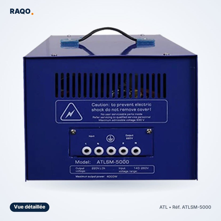 Stabilisateur de tension ATL 5 000 VA servo-moteur – ATLSM-5000 - RAQO