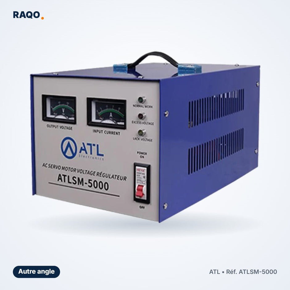 Stabilisateur de tension ATL 5 000 VA servo-moteur – ATLSM-5000 - RAQO