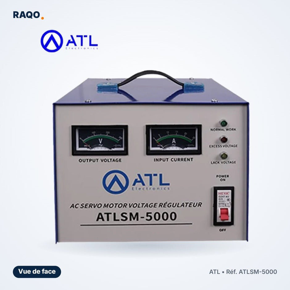 Stabilisateur de tension ATL 5 000 VA servo-moteur – ATLSM-5000 - RAQO