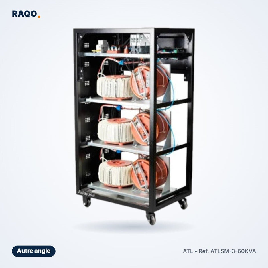 Stabilisateur de tension ATL 60 000 VA triphasé servo-moteur – ATLSM-3-60KVA - RAQO