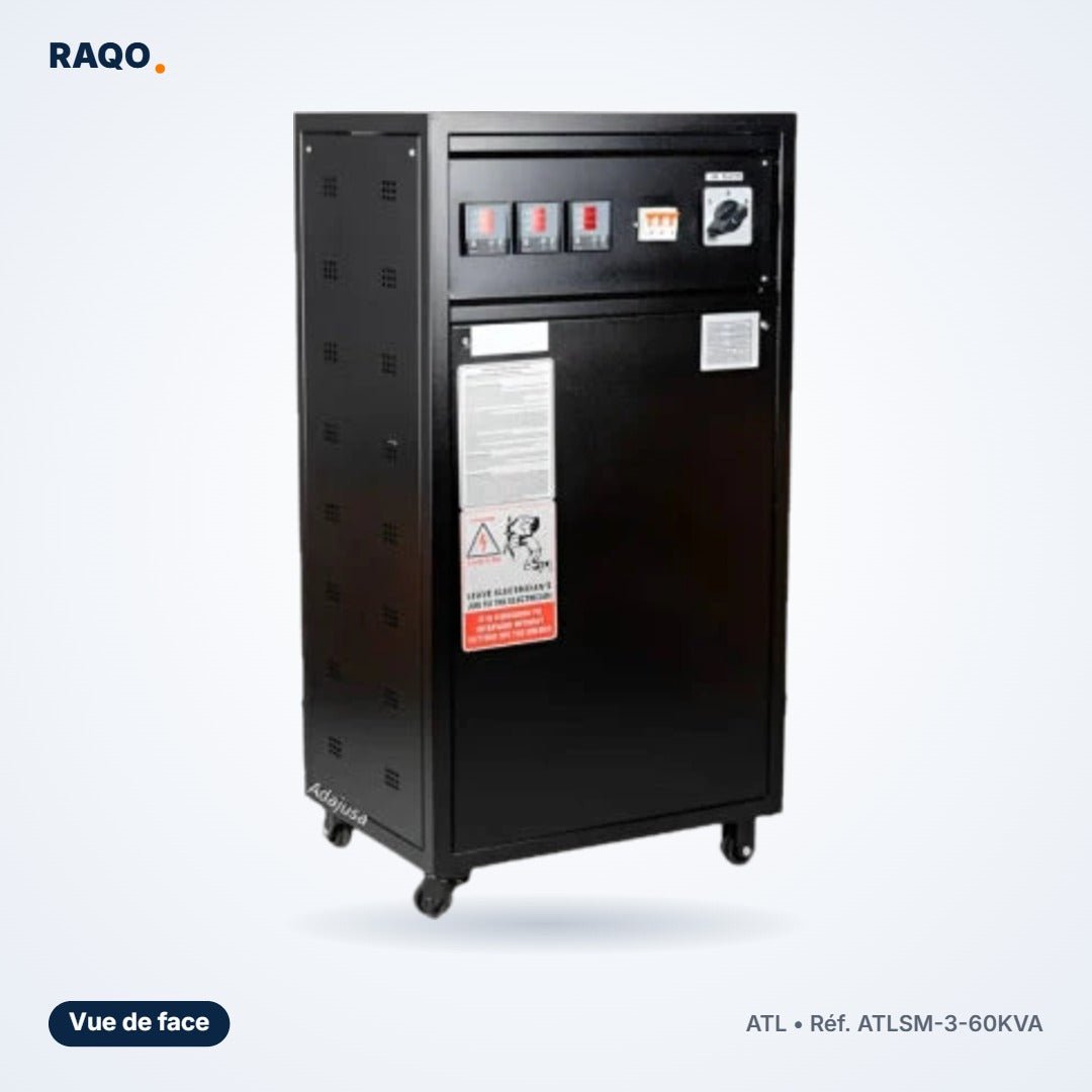 Stabilisateur de tension ATL 60 000 VA triphasé servo-moteur – ATLSM-3-60KVA - RAQO