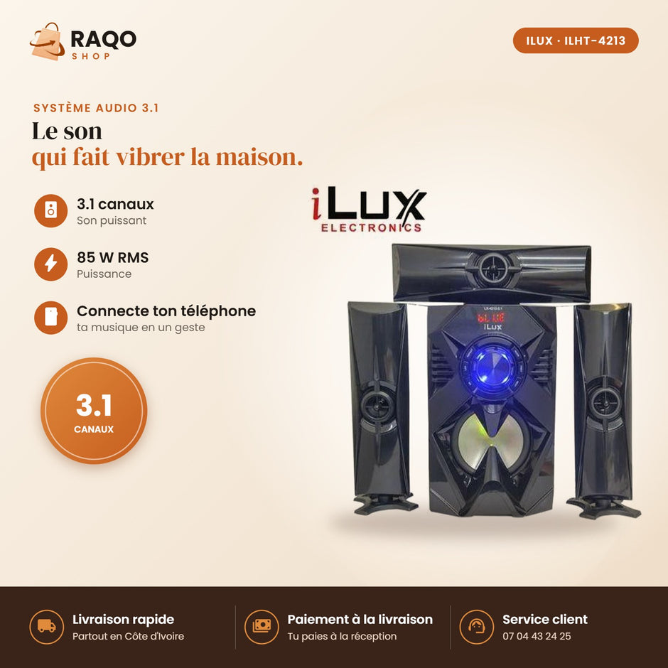 Système Audio 3.1 iLUX - RAQO