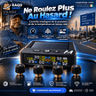 Système TPMS Solaire 4 Pneus – Surveillance Pression & Température en Temps Réel + 4 Capteurs Sans Fil - RAQO