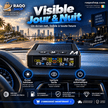 Système TPMS Solaire 4 Pneus – Surveillance Pression & Température en Temps Réel + 4 Capteurs Sans Fil - RAQO