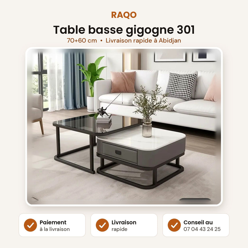 Table basse gigogne 301 pour salon - RAQO