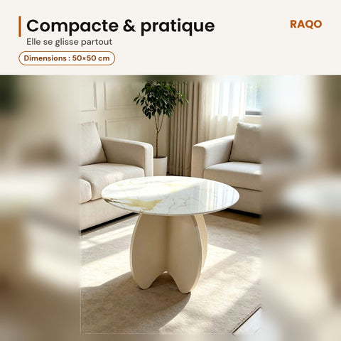Table d'appoint ronde JD-6650 – lot de 2 - RAQO