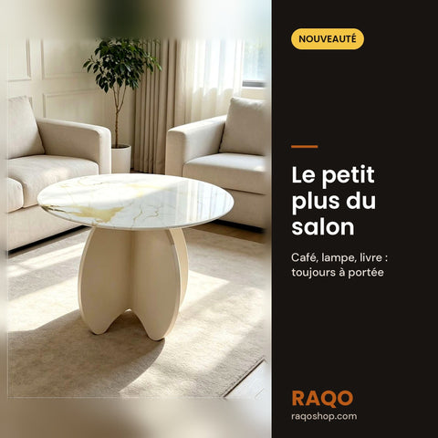 Table d'appoint ronde JD-6650 – lot de 2 - RAQO