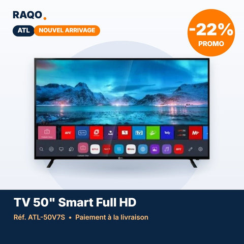Téléviseur ATL 50" Smart TV Android 12 Full HD – ATL-50V7S - RAQO